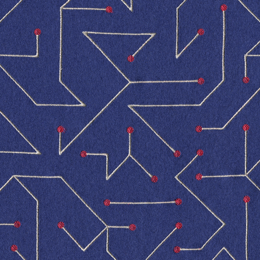 Detail image of Transistors 004 White On Ultramarine