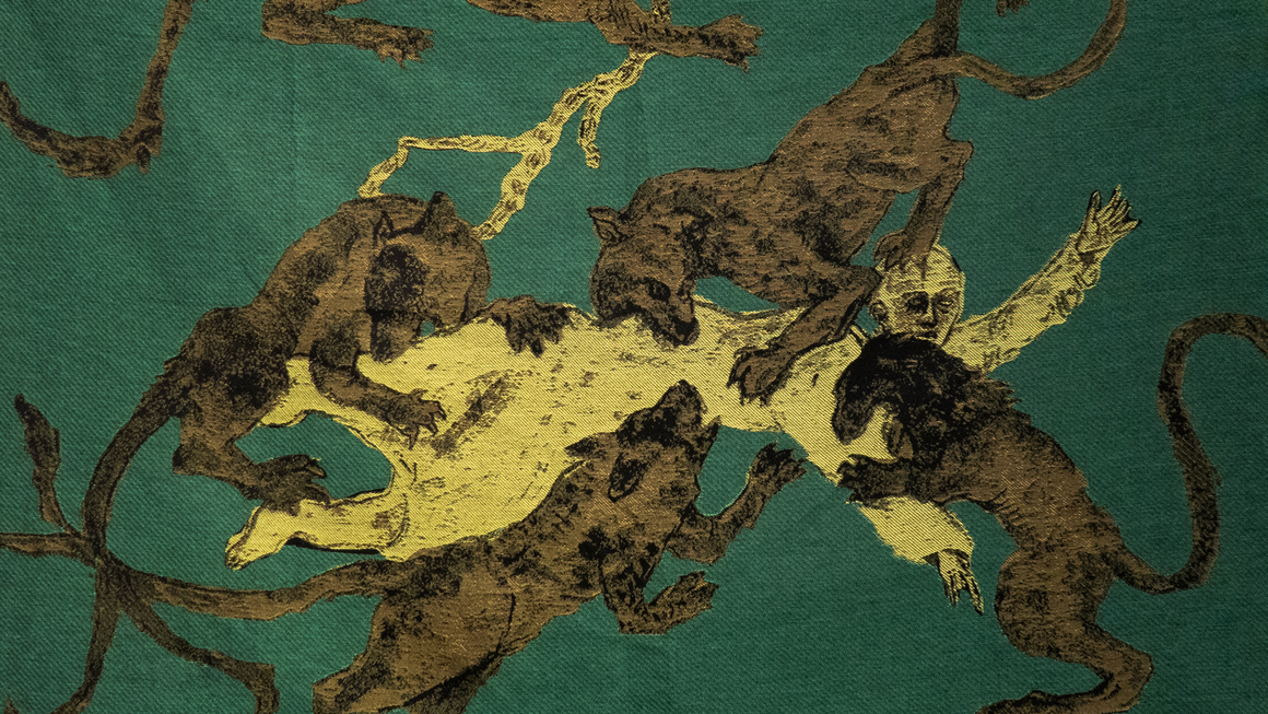 Candice Lin. <em>Papaver somniferum (Tapestry)</em>, 2019. Courtesy of the artist and François Ghebaly.