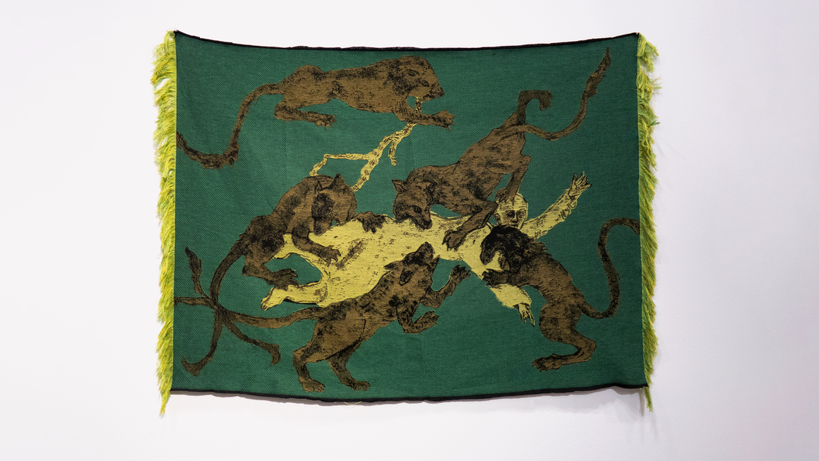 Candice Lin. <em>Papaver somniferum (Tapestry)</em>, 2019. Courtesy of the artist and François Ghebaly.