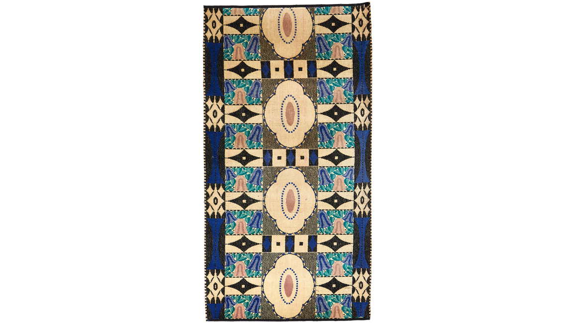 Josef Hoffmann. Carpet for the Stoclet House, “Bellflower” model, 1910. Machine-knotted carpet, wool. Photography courtesy of Leopold Museum.