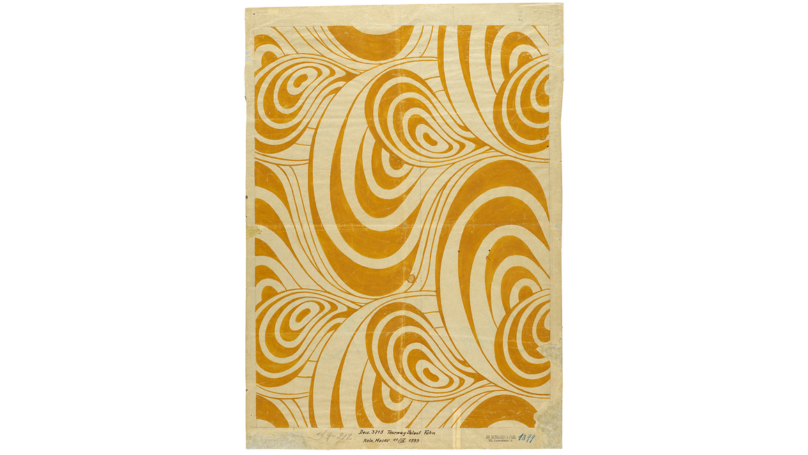 Koloman Moser. <i>Design 3715</i>, 1899. Gouache, pencil on tracing paper. Photography courtesy of Leopold Museum.