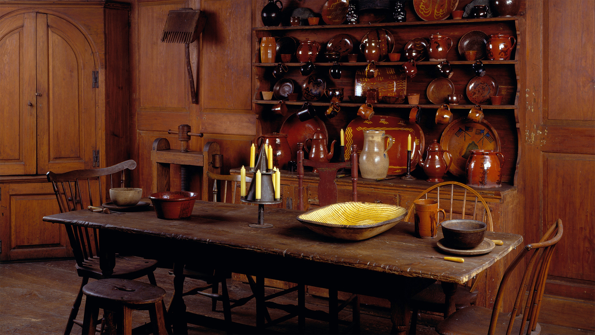 Pine Kitchen, Beauport, Sleeper-McCann House. Photography by David Bohl. Courtesy of Historic New England.